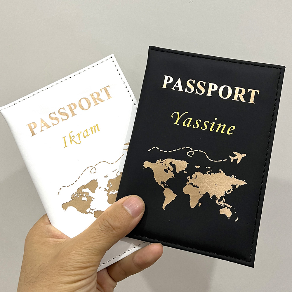 Tech Accessories Travel - غطاء جواز سفر الطائرة المخصص اللطيف