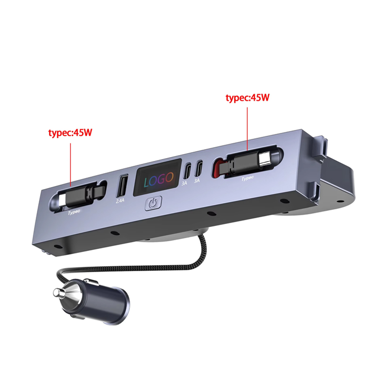 Type C Multiport Adapter - شاحن سيارة متعدد المنافذ، محول طاقة