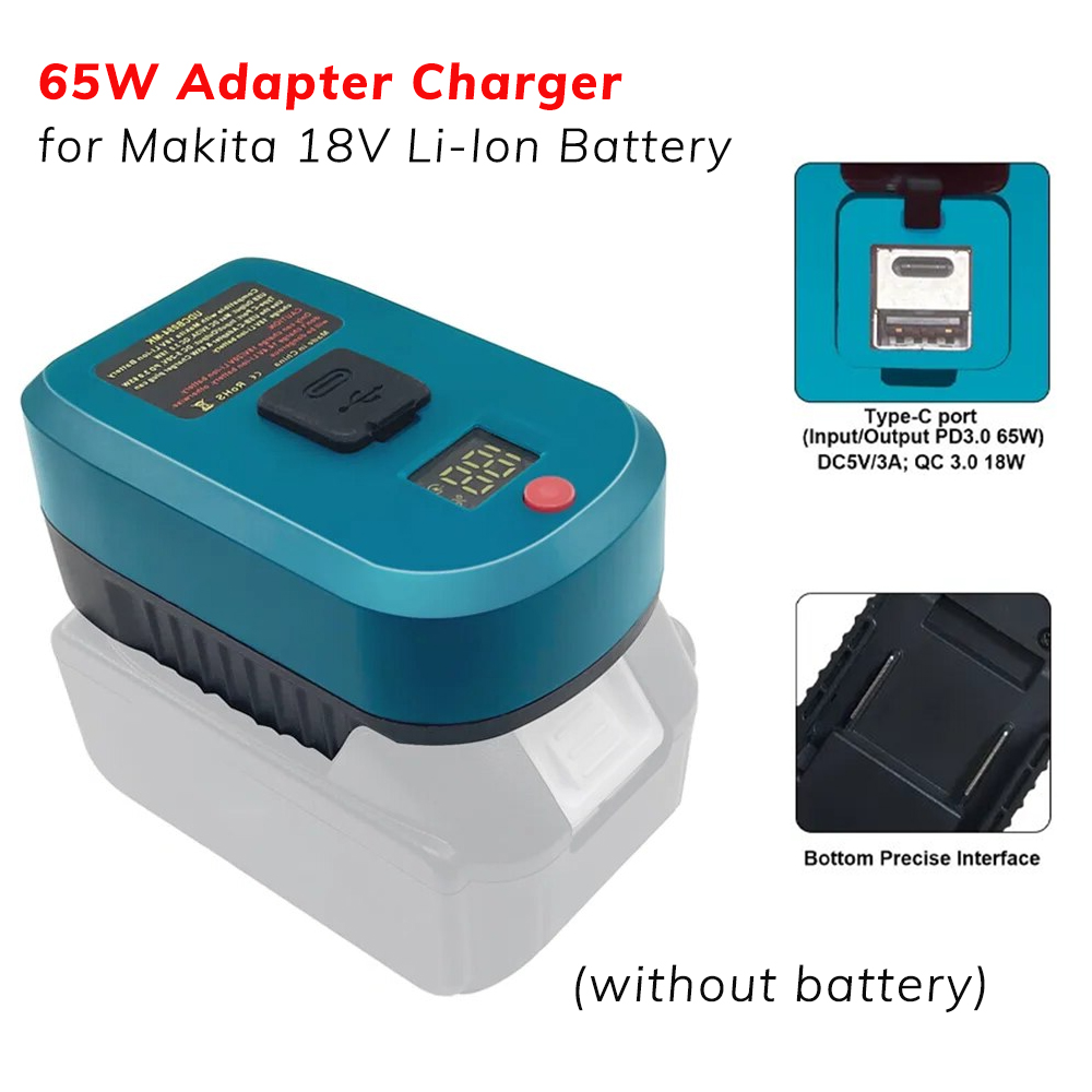Type C Multiport Adapter - شاحن محول ترقية لماكيتا ، بطارية